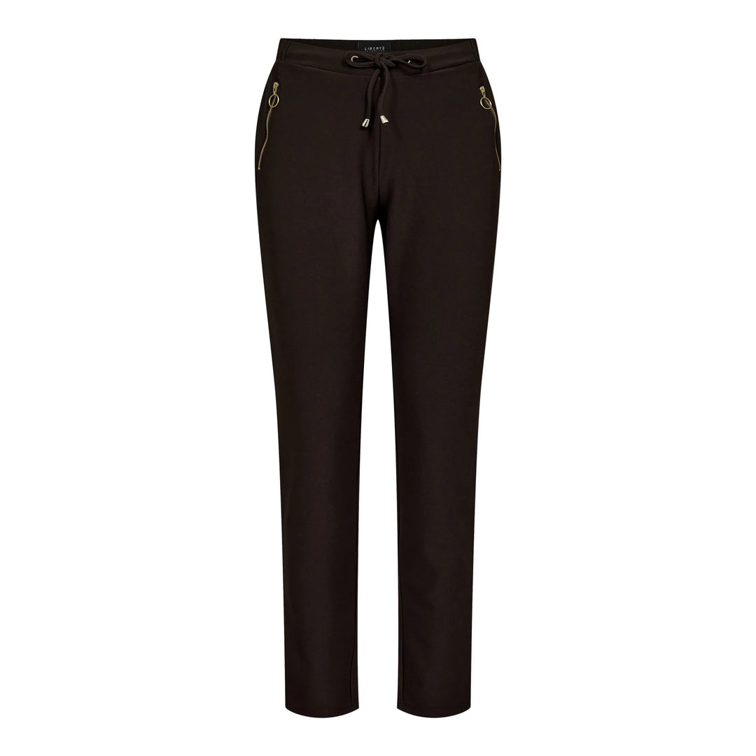 Henne zip pant coffee